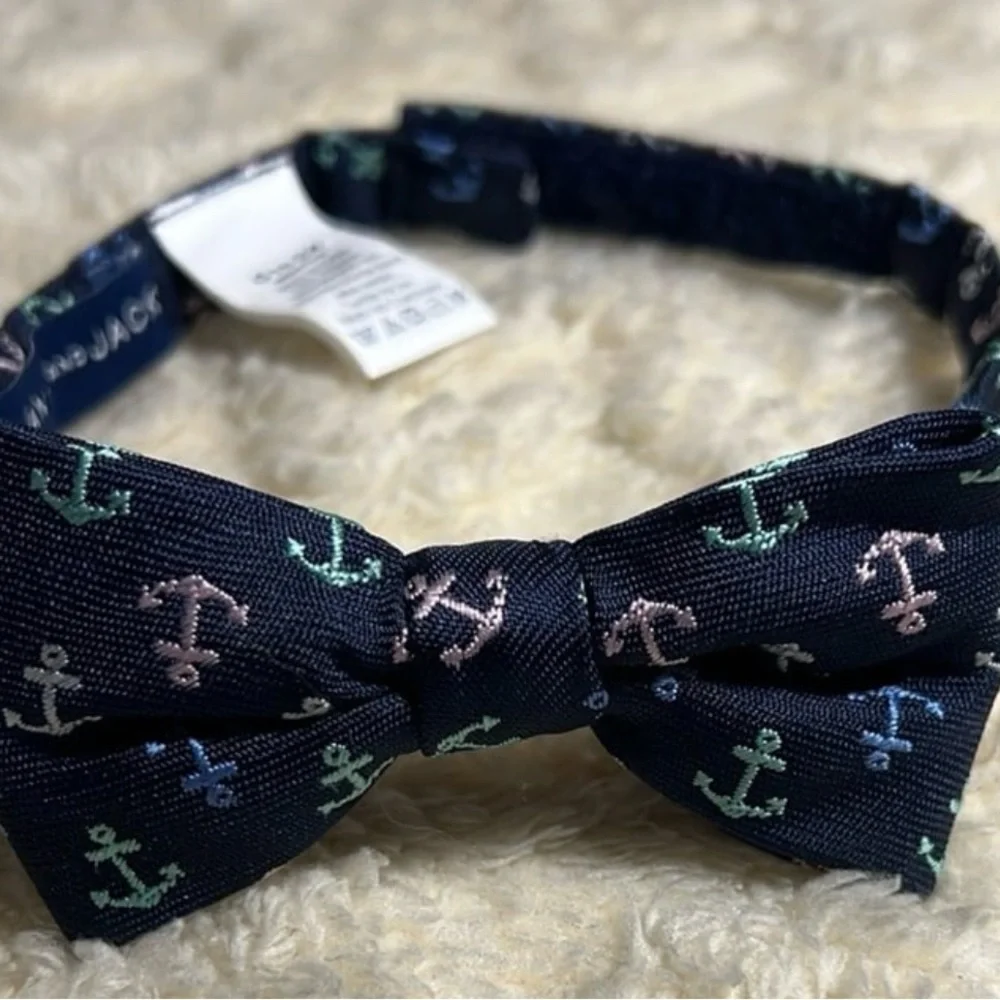 Janie and Jack Blue and Pink Nautical Bow Tie Headband